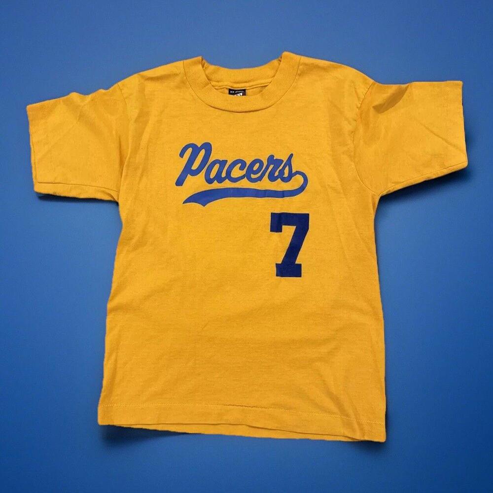 Vintage 1990s Single Stitched Indiana Pacers Youth 14-16 #7 NBA Basketball Shirt